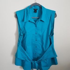 Ann taylor factory summer top w tie front